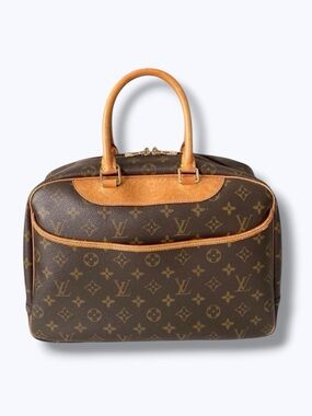 Louis Vuitton Deauville Monogram Travel Bag Cosmetic Weekender Satchel Handbag